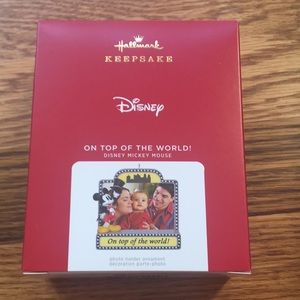 Mickey Mouse top of the world Christmas ornament